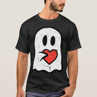 Valentines Day Ghost Heart Pocket Cute My Boo Men  T-Shirt