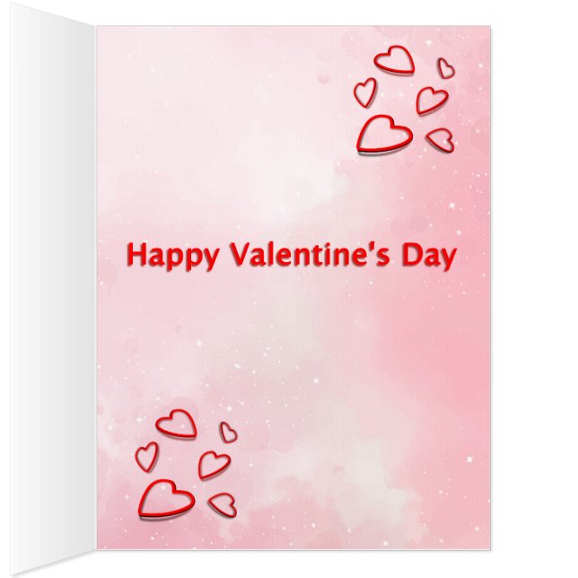 Valentine's Day Giant Folded Greeting Card (Inside (Right))