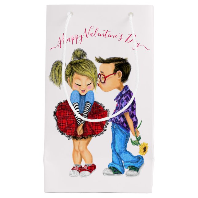 Valentine's Day Gift Bag Cute Couple (Front)