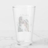 Valentine's Day gift Couple Photo Beer Glass (Back)