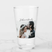 Valentine's Day gift Couple Photo Beer Glass (Front)