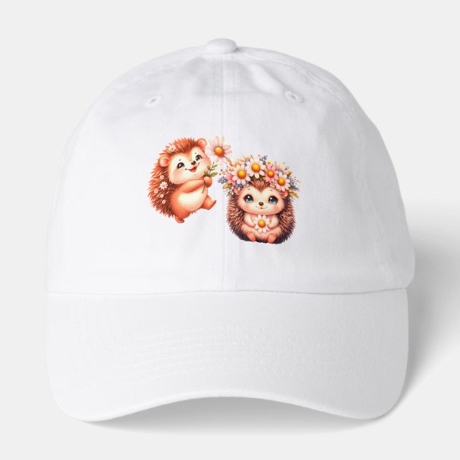 Valentine's Day Gift: Cute Hedgehogs In Love Dad C Hat (Front)