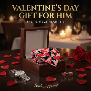 Valentine's Day Gift for Boyfriend/Husband Neck Tie