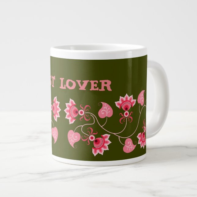 VALENTINE'S DAY GIFT FOR GIRLFRIEND, WIFE, HUSBAND GIANT COFFEE MUG (Front Right)