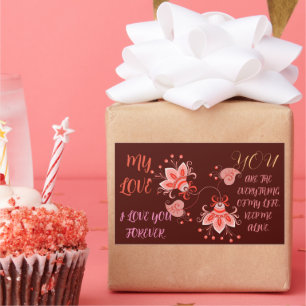 VALENTINE'S DAY GIFT FOR GIRLFRIEND, WIFE, HUSBAND RECTANGULAR STICKER