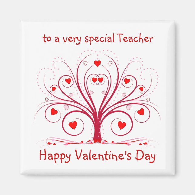 Valentine's Day Gift for Teachers - Square Magnet (Front)