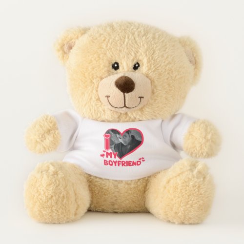 Valentines Day Gift I love my Boyfriend Heart Teddy Bear