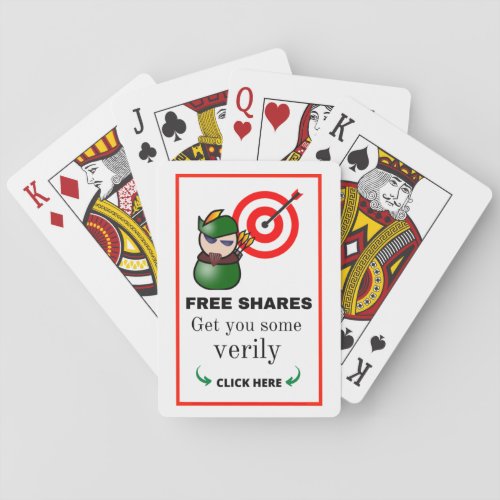 Valentines Day Gift Idea FREE SHARES OF STOCK Playing Cards