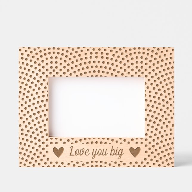 Valentines day gift Love you big Picture Frame Engraved Frames (Front)