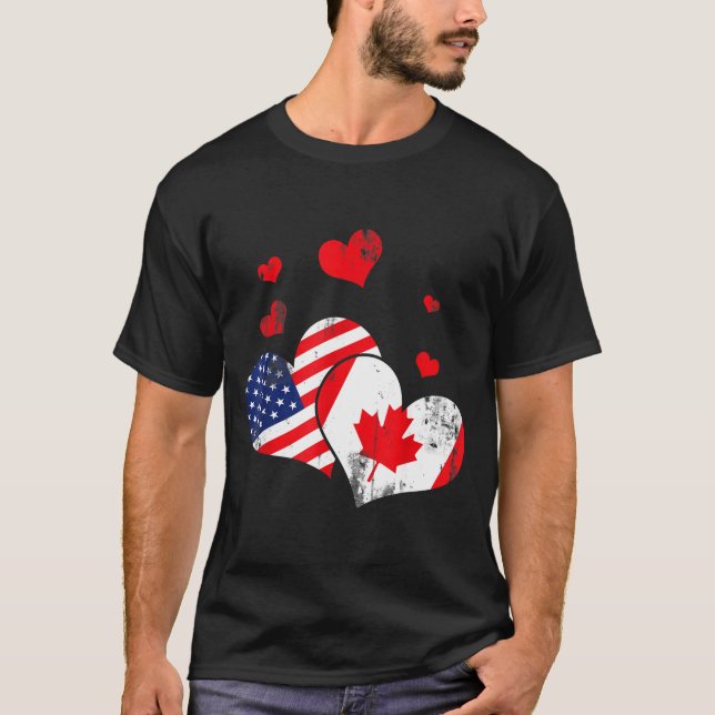 Valentine's Day Gift Maple Leaf Canada  T-Shirt (Front)