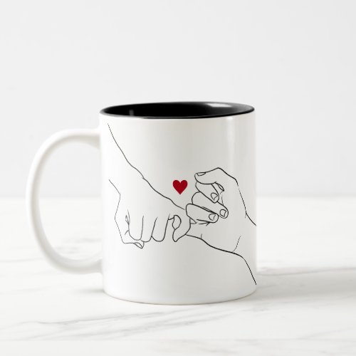 Valentines Day Gift Pinky Promise Couple Gift Two_Tone Coffee Mug