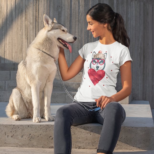 Valentine's Day Gift Siberian Husky Dog T-Shirt (Creator Uploaded)