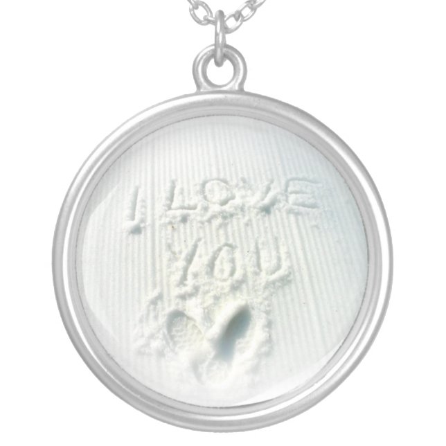 Valentines Day Gift Sterling Silver Necklace (Front)