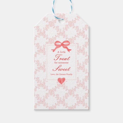 Valentines Day Gift Tag Rose Trellis