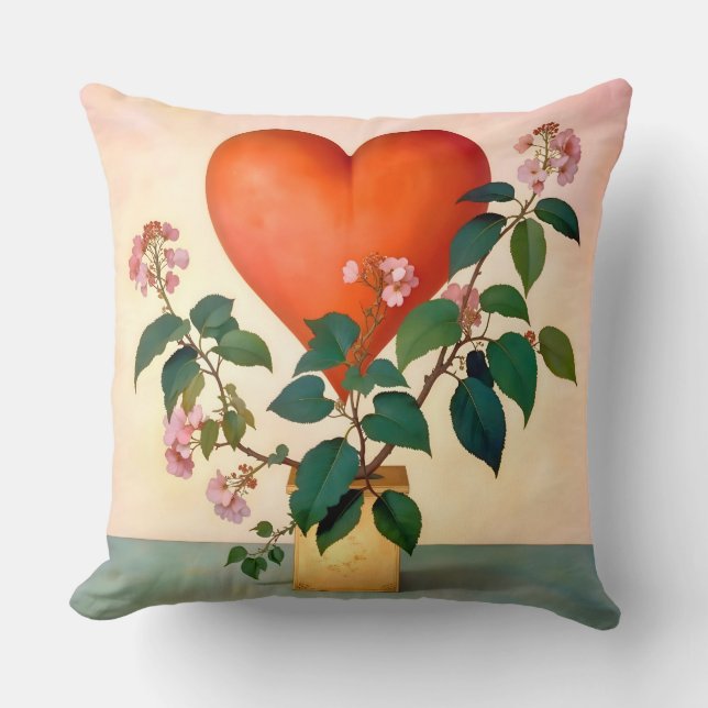 Valentine's Day Gift Throw Pillow (Front)