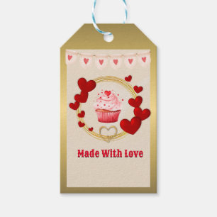 Valentine's Day Gift with Personalized Red Hearts Gift Tags