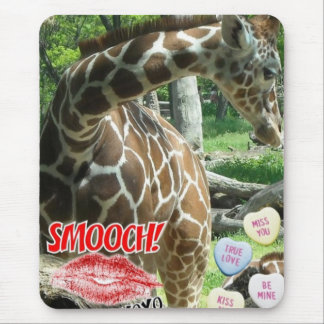 Valentine's Day Giraffe Mouse Pad