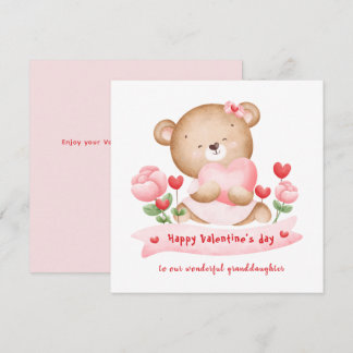Valentine's day girl pink Valentine's day Card