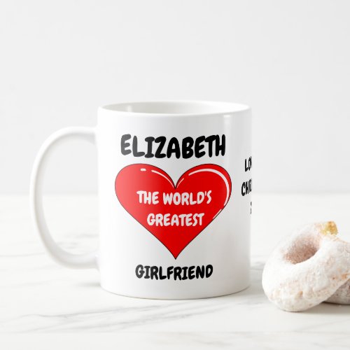Valentines Day Girlfriend I Love You Red Heart Coffee Mug