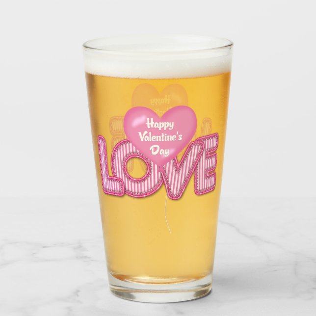 Valentine's Day Glass (Front Filled)
