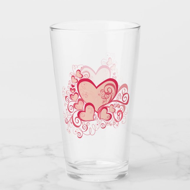 Valentine's Day Glass Tumbler (Front)