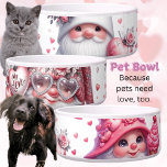 Valentine's Day Gnome Ceramic Pet Bowl<br><div class="desc">Treat your furry Valentine to our paw-some Valentine's Day Gnome Pet Bowl! This large ceramic bowl features a charming trio of gnomes, surrounded by pink hearts and flowers. • Made of durable, easy to clean white ceramic • Generous 40oz capacity • Non-slip base prevents messy spills • Dishwasher and microwave...</div>