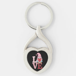 Valentines Day Gnome Love Couple Gifts for Her  Keychain