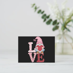 Valentines Day Gnome Love Couple Gifts for Her  Note Card