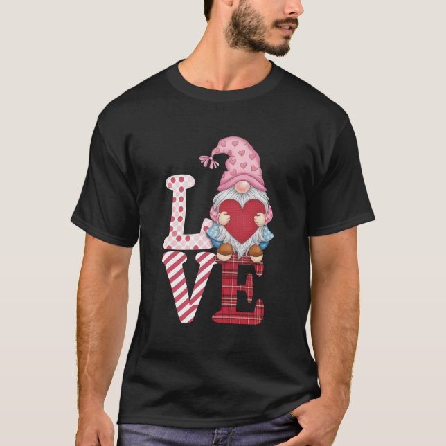 Valentines Day Gnome Love Couple Gifts for Her  T-Shirt (Front)