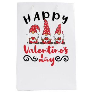 Valentine's Day Gnome Swedish Tomte Medium Gift Bag