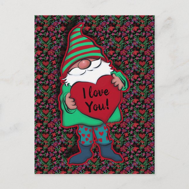 Valentine's Day Gnome | Your Personalize Postcard (Front)