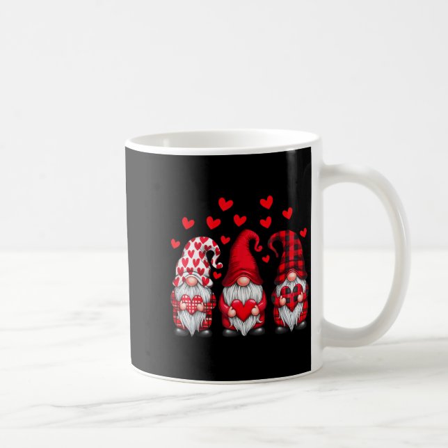 Valentines Day Gnomes Cute Red Hearts Love Gnome W Coffee Mug (Right)