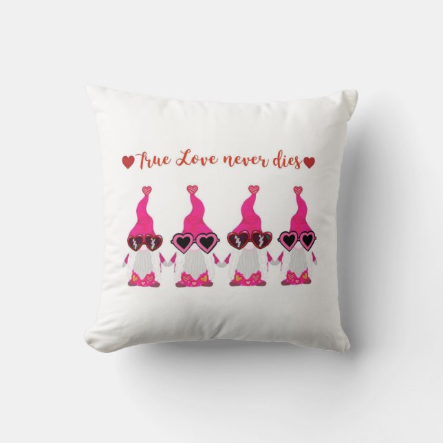 Valentine's Day gnomes Throw Pillow (Front)
