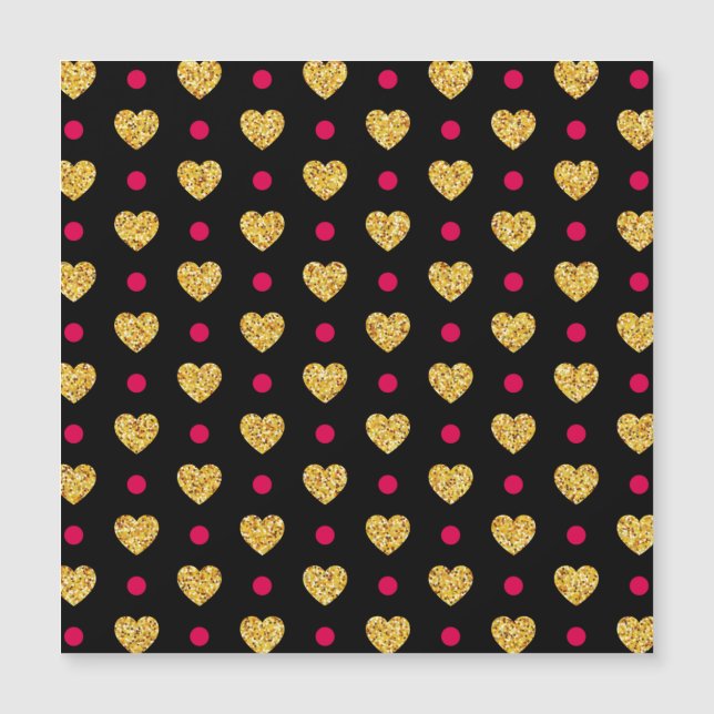 Valentine's Day Gold Hearts Pattern-23655 (Front)