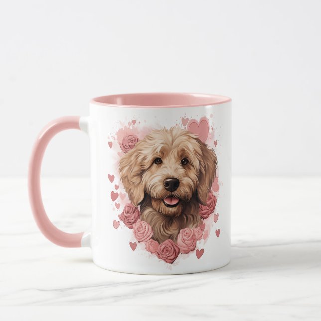 Valentine's Day Golden Doodle Mug (Left)