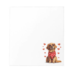 Valentines Day Golden Retriever Dog Notepad