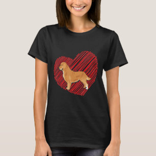 Valentines Day Golden Retriever Heart Love Dog Mom T-Shirt