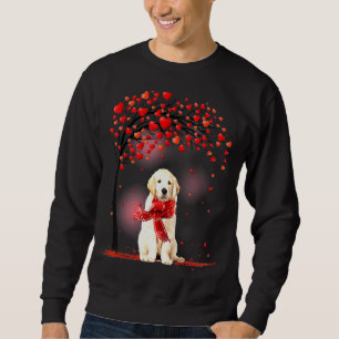Valentines Day Golden Retriever Tree Heart Puppy D Sweatshirt