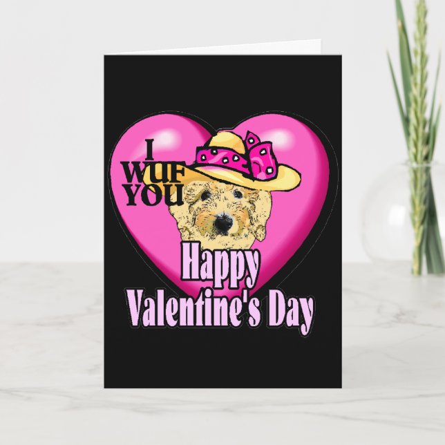 Valentine's Day Goldendoodle Holiday Card (Front)