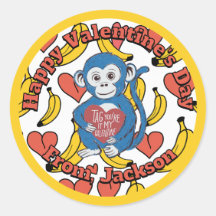 Valentine's Day Gorilla Sticker