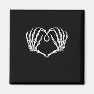 Valentines Day Gothic Heart With Skeleton Hands Va Magnet