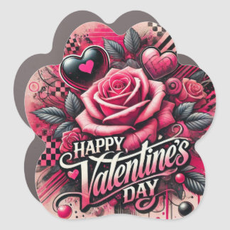 Valentines Day Graffiti Car Magnet