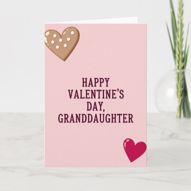 Valentines Day Granddaughter Card (Front)