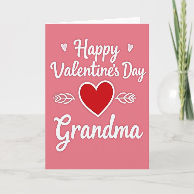 Valentines Day Grandma Heart Card (Front)