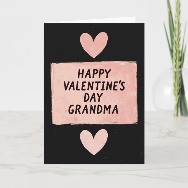 Valentines Day Grandma Heartfelt Card (Front)