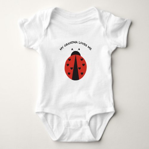 Valentines Day Grandma Love bodysuit with ladybug