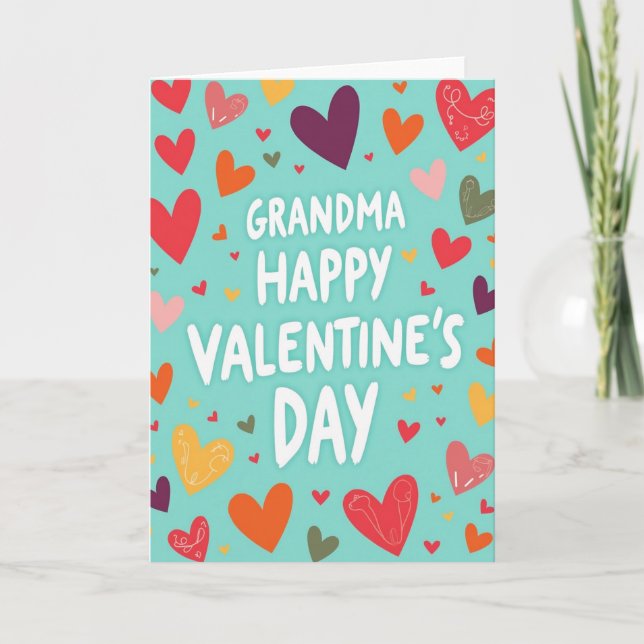 Valentines Day Grandma Love Card (Front)
