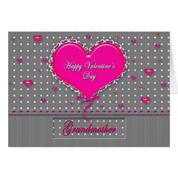 Valentine's Day -grandmother - Gray/pink/polka Dot by TrudyWilkerson at Zazzle