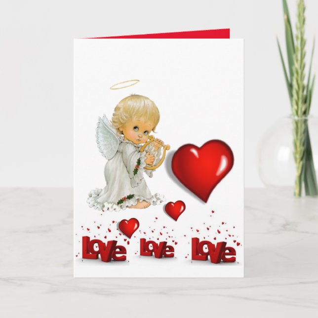 Valentine's Day Greeting Card Angel (Front)