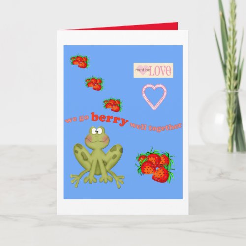 Valentines Day Greeting Card Be Valentine Frog